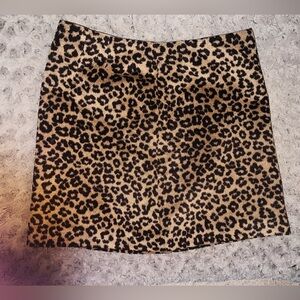 LOFT Animal Print Mini Skirt